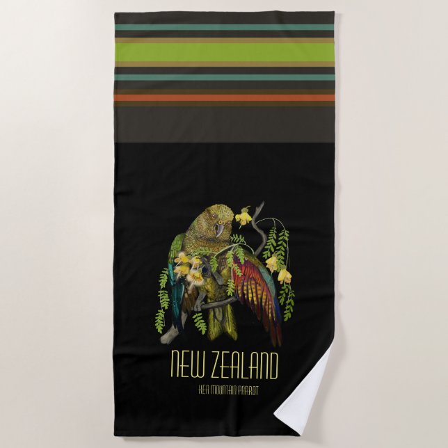 Serviette De Plage Kea New Zealand Mountain Parrot (Devant)
