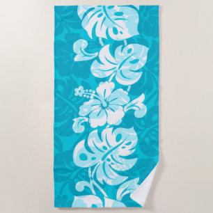 Serviette De Plage Ketmie hawaïenne de frontière de Kalakaua -