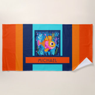 Serviette De Plage Kids Colorful Fish