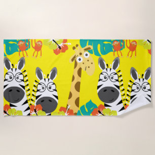 Serviette De Plage Kids Safari Nursery Beach
