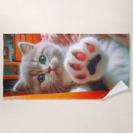 Serviette De Plage Kitten et Paw