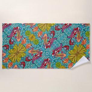 Serviette De Plage Koi tropical -