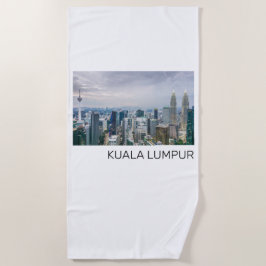 Serviette De Plage Kuala Lumpur Malaisie Skyline Souvenir Vintage