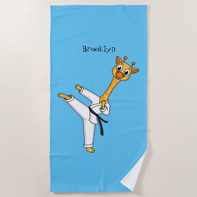 Serviette De Plage Kung Fu giraffe (Devant)