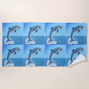 Serviette De Plage La danse silencieuse du dauphin