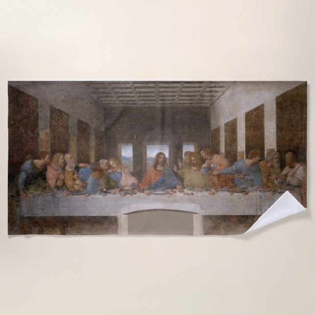 Serviette De Plage La Dernière Cène de Léonard de Vinci (Devant)