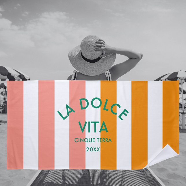 Serviette De Plage La Dolce Vita Cinque Terra Cabana (Créateur téléchargé)