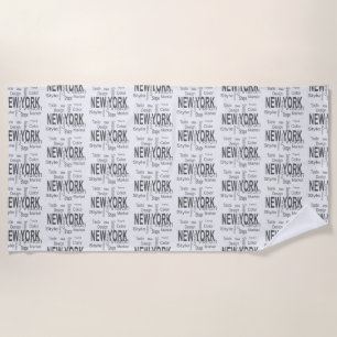 Serviette De Plage La Grande ville de New York (typographie)