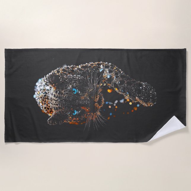 Serviette De Plage La panthère (Devant)