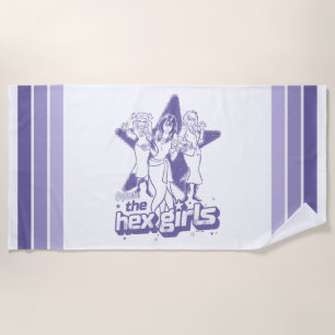 Serviette De Plage La puissance étoilée des filles hexagonales