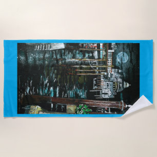 Serviette De Plage la Serenissima - Venise au clair de lune