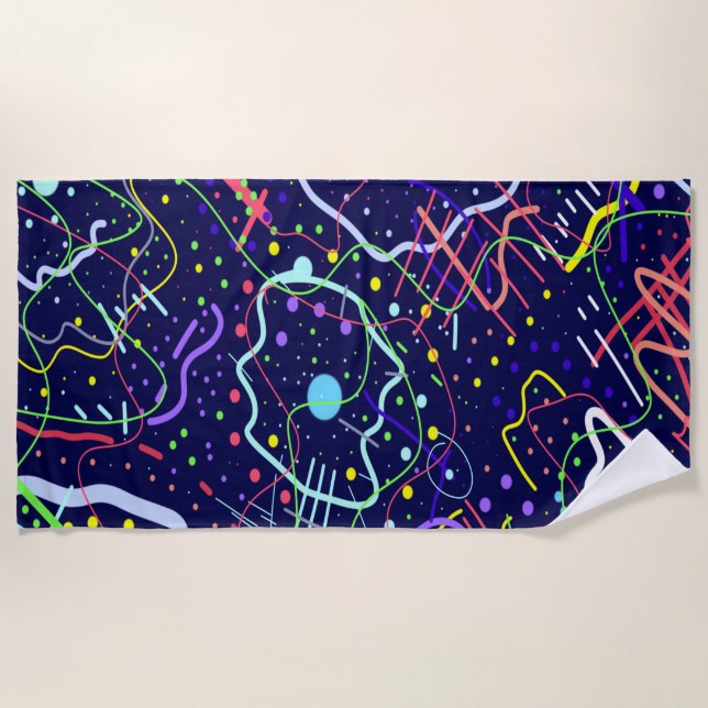 Serviette De Plage La vie dans l'espace (Devant)