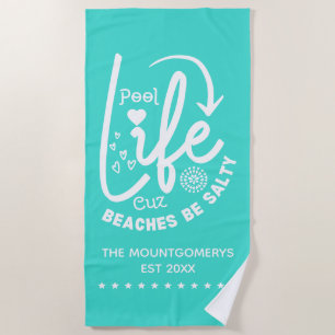 Serviette De Plage La vie en piscine est meilleure