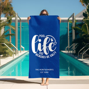 Serviette De Plage La vie en piscine est meilleure