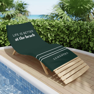 Serviette De Plage La vie personnalisée est une meilleure famille Vac