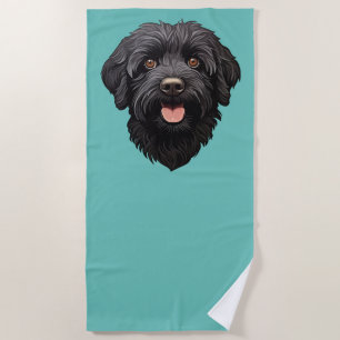 Serviette De Plage Labradoodle Chien noir