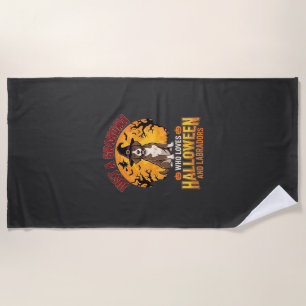 Serviette De Plage Labrador Halloween Grand-mère Conception de chien_