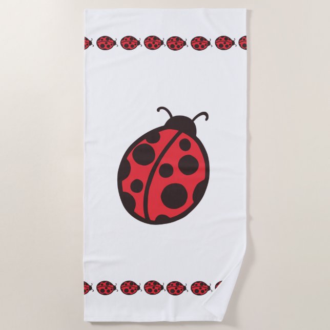 Serviette de plage Ladybug Bath (Devant)
