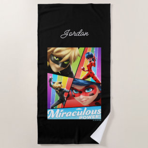 Serviette De Plage Ladybug & Cat Noir   Puissance Miraculeuse !