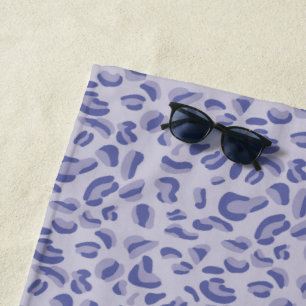 Serviette De Plage Lavande de Motif de léopard pourpre