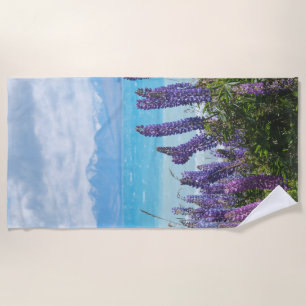 Serviette De Plage lavande sur le rivage du lac