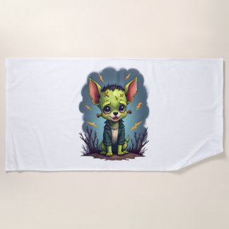Serviette De Plage Le choc Frankenstein Chihuahua