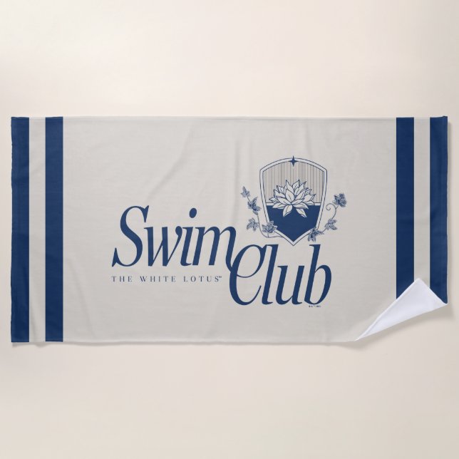 Serviette De Plage Le Club de natation White Lotus (Devant)