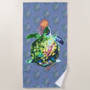 Serviette De Plage Le doigt de couleur cosmique