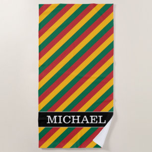 Serviette De Plage Le drapeau de la Lithuanie a inspiré le motif