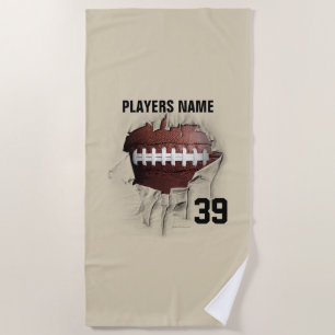 Serviette De Plage Le football déchiré