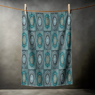 Serviette De Plage Le mandala des yeux psychédéliques gynécologiques 