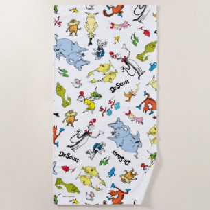Serviette De Plage Le monde de Dr Seuss Pattern