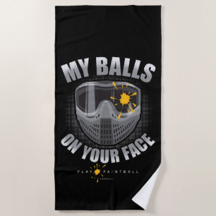 Serviette De Plage Le Paintball sur votre visage