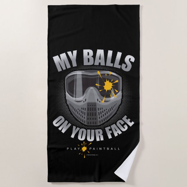 Serviette De Plage Le Paintball sur votre visage (Devant)