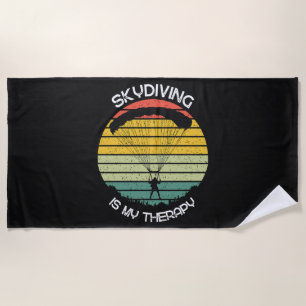 Serviette De Plage Le parachutisme est ma thérapie