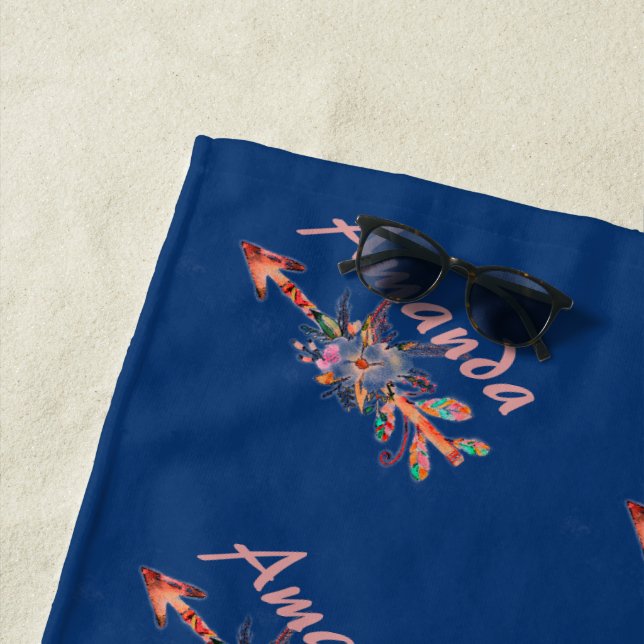 Serviette De Plage Le personnage de Floral Arrow (En situation)