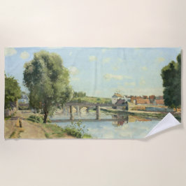 Serviette De Plage Le Pont Du Chemin De Fer Camille Pissarro