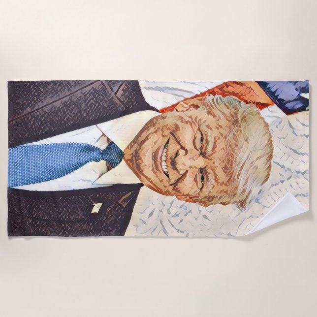 Serviette De Plage Le Président Donald Trump Art Beach Towne (Devant)