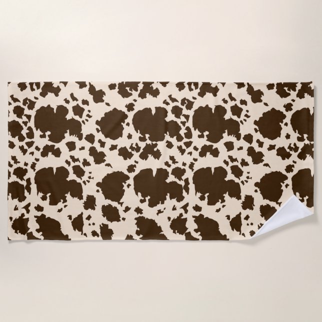 Serviette De Plage Leather Wild Abstrait élégant motif animal (Devant)