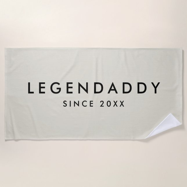 Serviette De Plage Legendaddy pour légendaire papas simple minimalist (Devant)