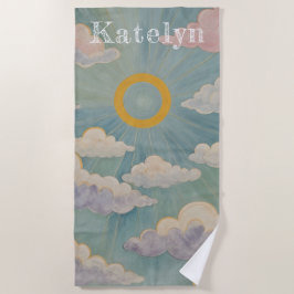 Serviette De Plage L'Embrace de Daybreak personnalisée