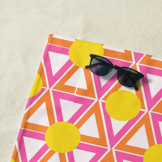 Serviette De Plage Lémonade rose (En situation)