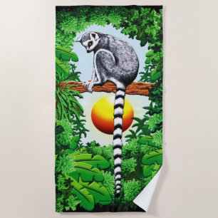 Serviette De Plage Lémur de Madagascar