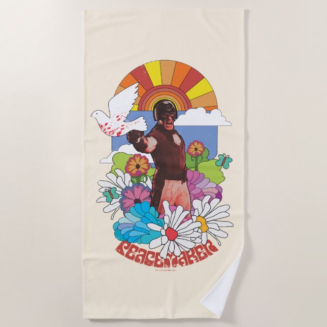 Serviette De Plage L'équipe du suicide | Fleurs et soleil Peacemaker (Devant)