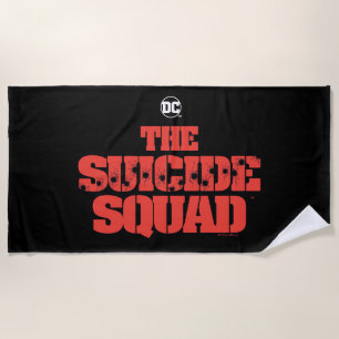 Serviette De Plage L'équipe du suicide Logo rouge et noir