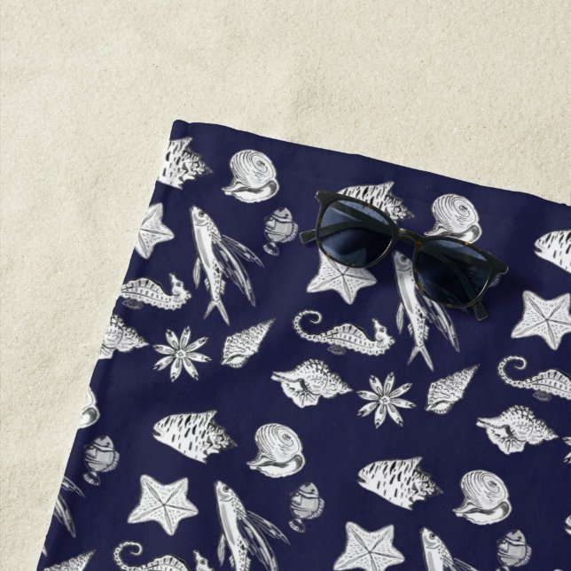 Serviette De Plage Les créatures de l'océan (En situation)