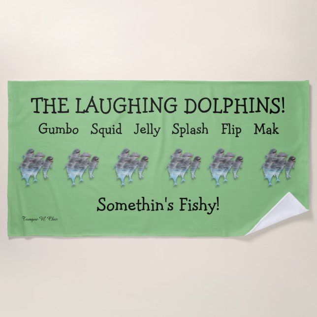 Serviette De Plage Les Dauphins Rires ! (Devant)