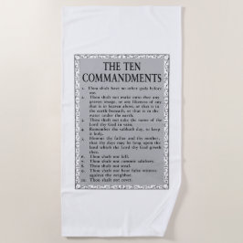 Serviette De Plage Les Dix Commandements Bible Beach Towne