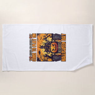 Serviette De Plage Les fantômes Halloween viennent jouer octobre enso