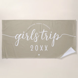 Serviette De Plage Les Filles Voyage Moins Cher Que La Thérapie Vacan